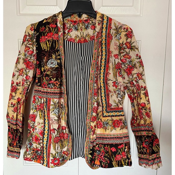 Anthropologie Jackets & Blazers - Anthropologie Vineet Bahl Lula Floral Embroidered Blazer In Size Petite